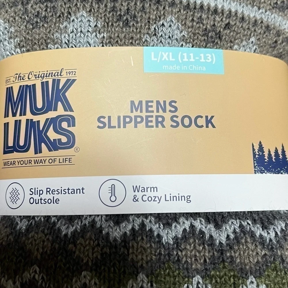 Muk Luks Men’s Slipper Socks- Size L/XL 11-13